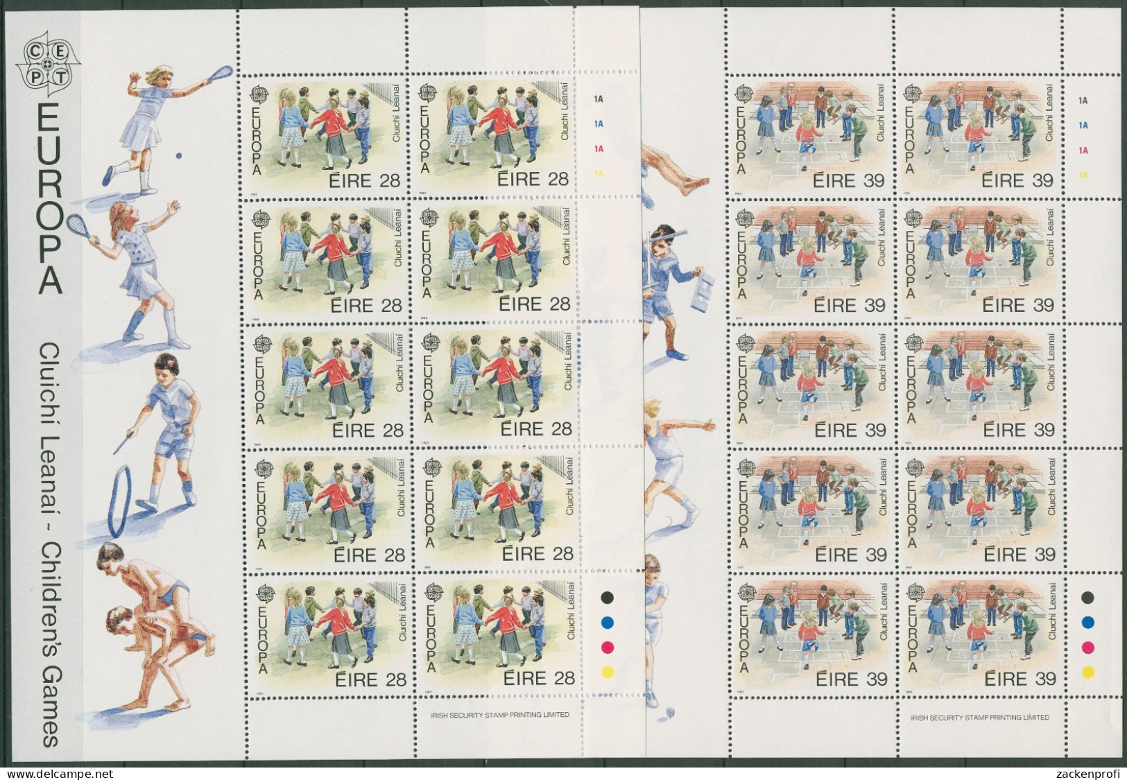 Irland 1989 Europa CEPT Kinderspiele Kleinbogen 679/80 K Postfrisch (C92905) - Blocks & Kleinbögen