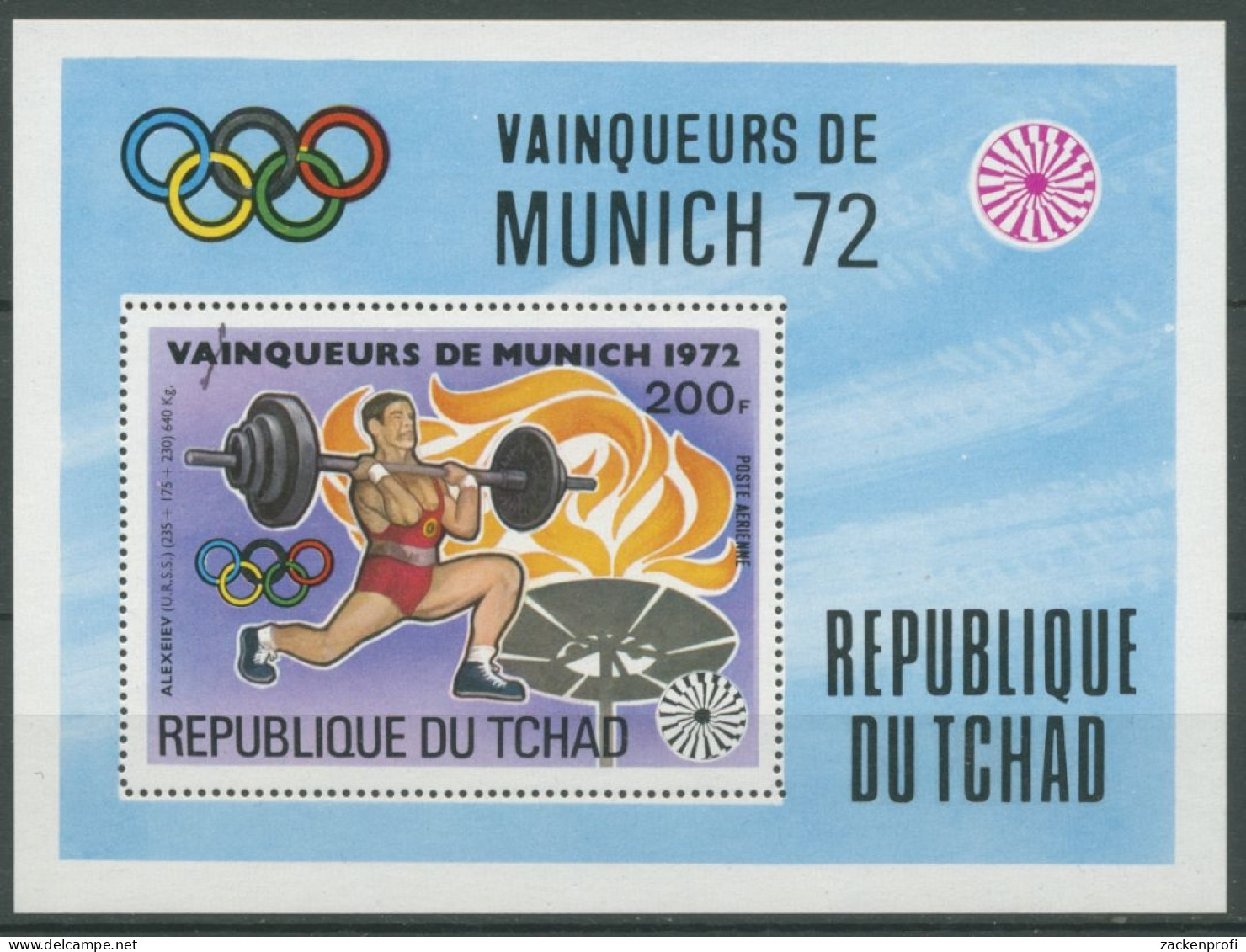 Tschad 1972 Olympiasieger München Alexejew Block 55 A Postfrisch (C28058) - Chad (1960-...)