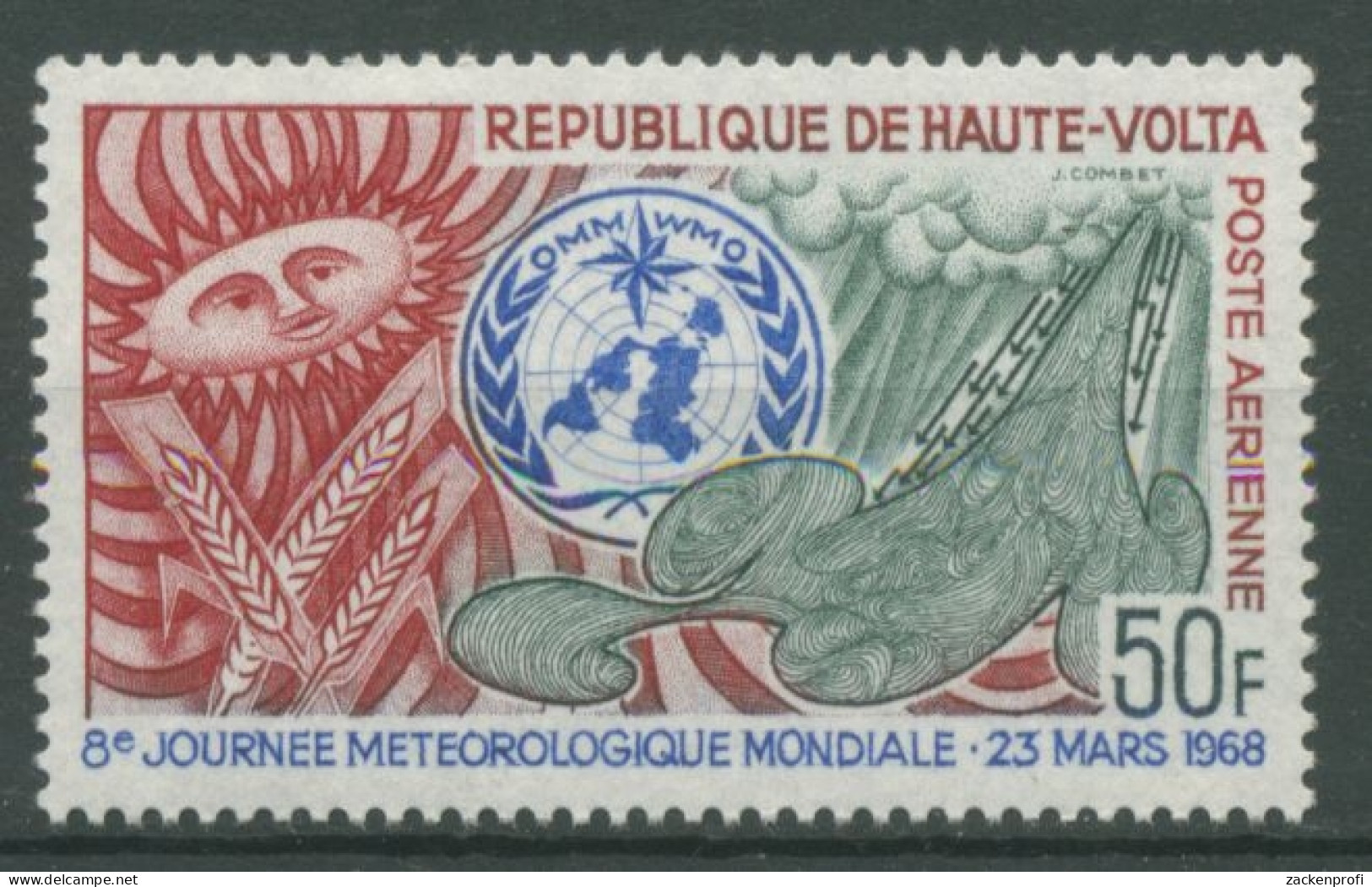 Obervolta 1968 Welttag Der Meteorologie Wetterkundliche Symbole 237 Postfrisch - Upper Volta (1958-1984)