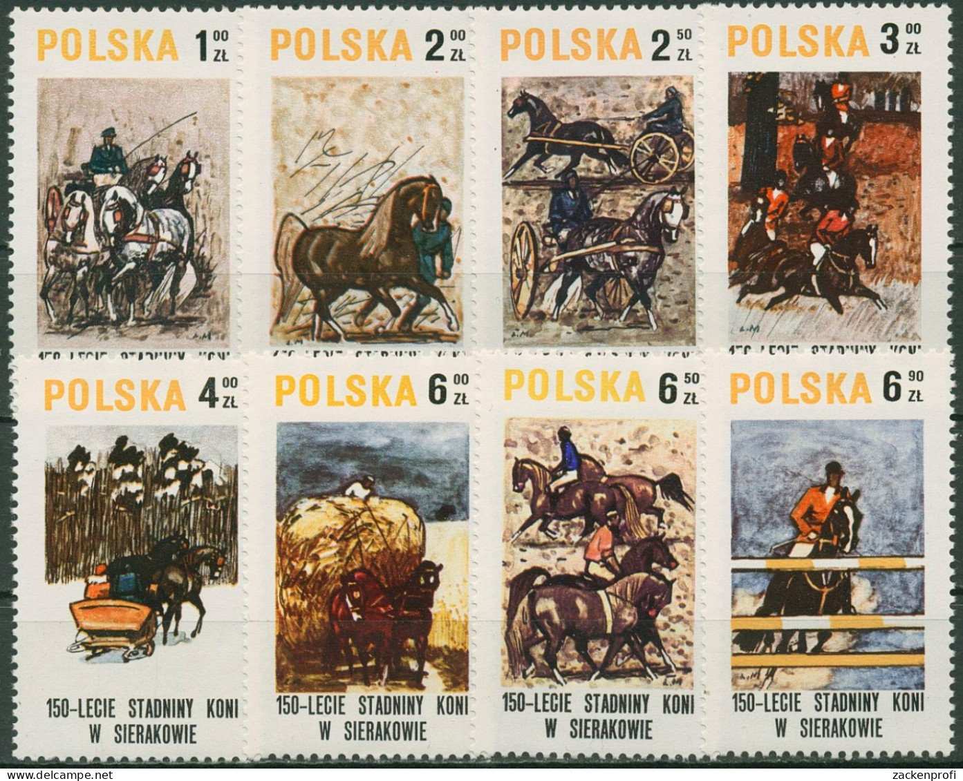 Polen 1980 Pferde Pferdezucht 2664/71 Postfrisch - Ungebraucht