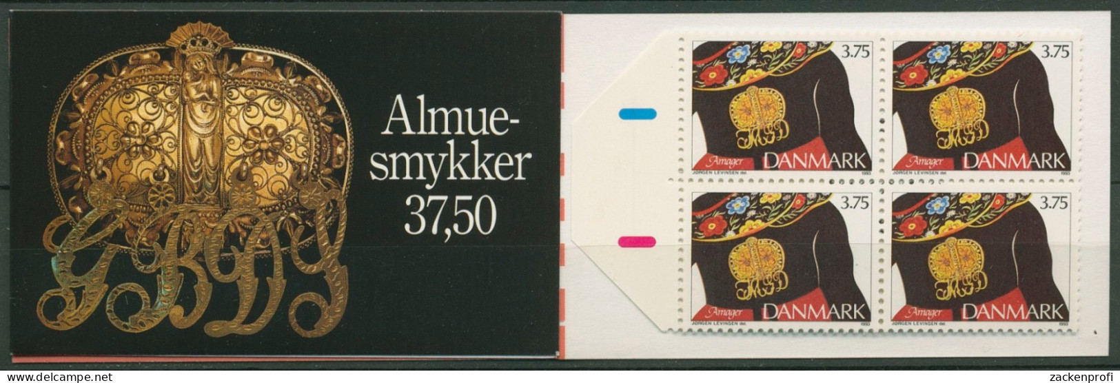 Dänemark 1993 Trachtenschmuck Markenheftchen 1065 MH Postfrisch (C93047) - Markenheftchen