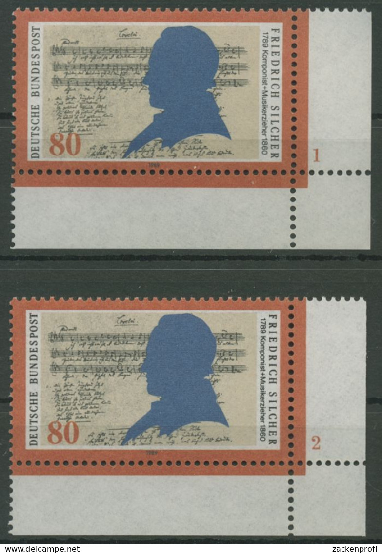 Bund 1989 200. Geb. Von Friedrich Schiller 1425 Ecke 4 FN 1,2 Postfrisch (E680) - Ungebraucht