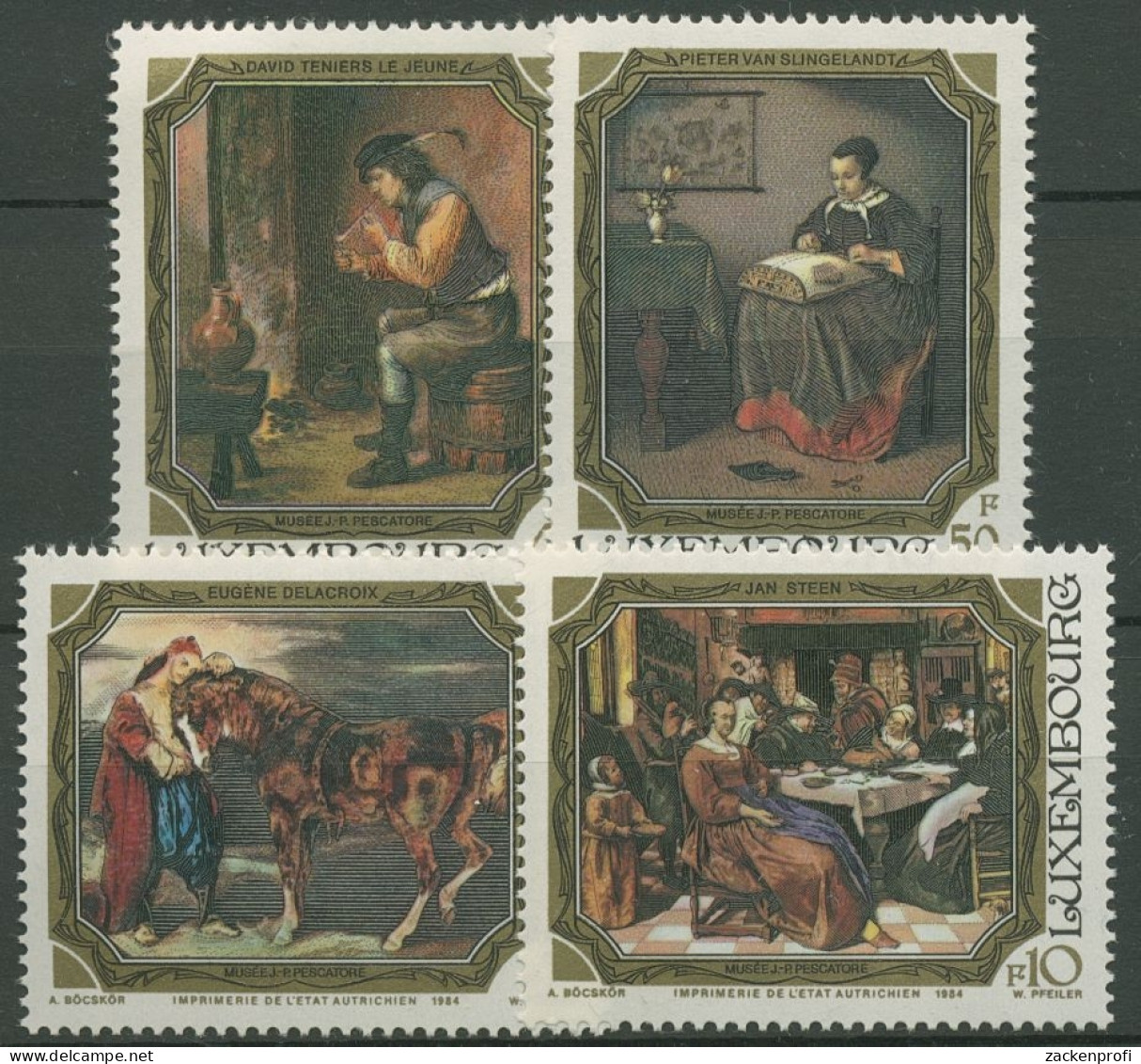 Luxemburg 1984 Kunst Gemälde Jean-Pierre-Pescatore-Museum 1100/03 Postfrisch - Unused Stamps