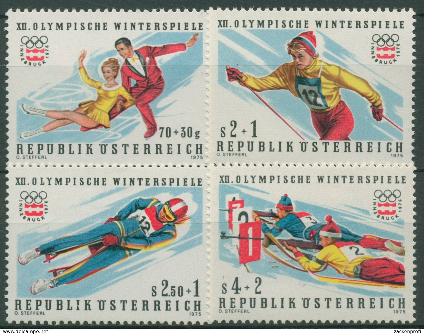Österreich 1975 Olympia Winterspiele Innsbruck'76 1499/02 Postfrisch - Unused Stamps