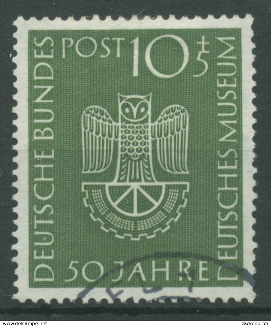 Bund 1953 50 Jahre Dt. Museum München 163 Gestempelt, Zahnfehler (R19502) - Used Stamps