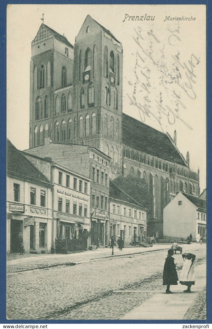 Prenzlau Wittstraße Badeanstalt Conditorei, Gelaufen 1907 (AK3546) - Prenzlau