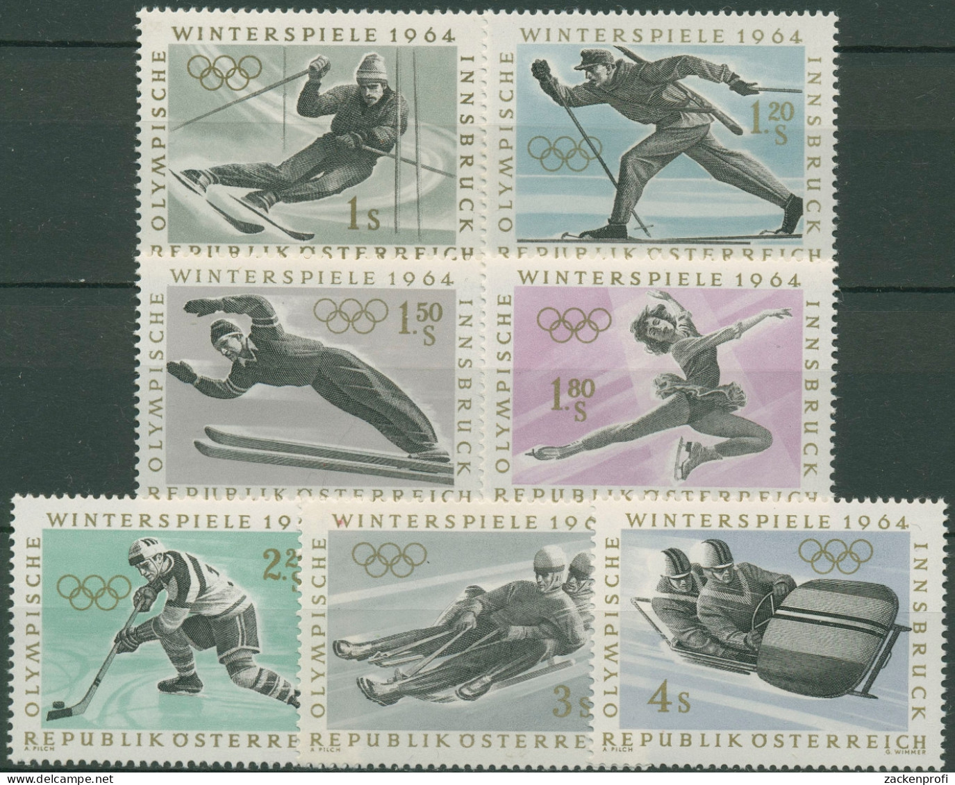 Österreich 1963 Olympia Winterspiele Innsbruck'64 1136/42 Postfrisch - Unused Stamps