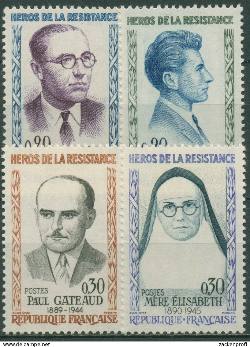 Frankreich 1961 Widerstandskämpfer 1342/45 Postfrisch - Unused Stamps