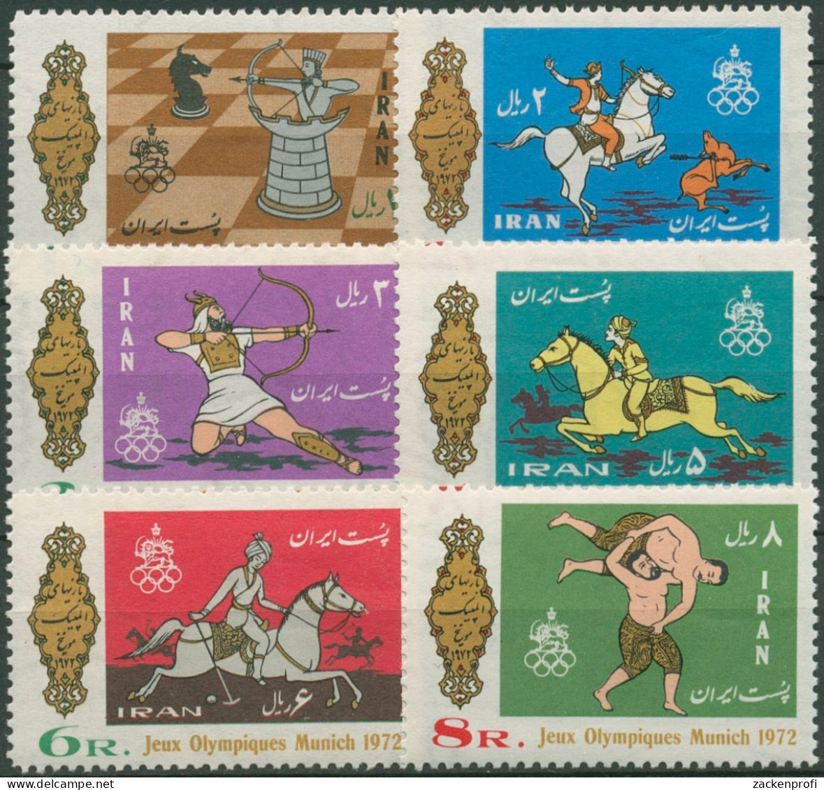 Iran 1972 Olympia Sommerspiele München 1586/91 Postfrisch - Irán