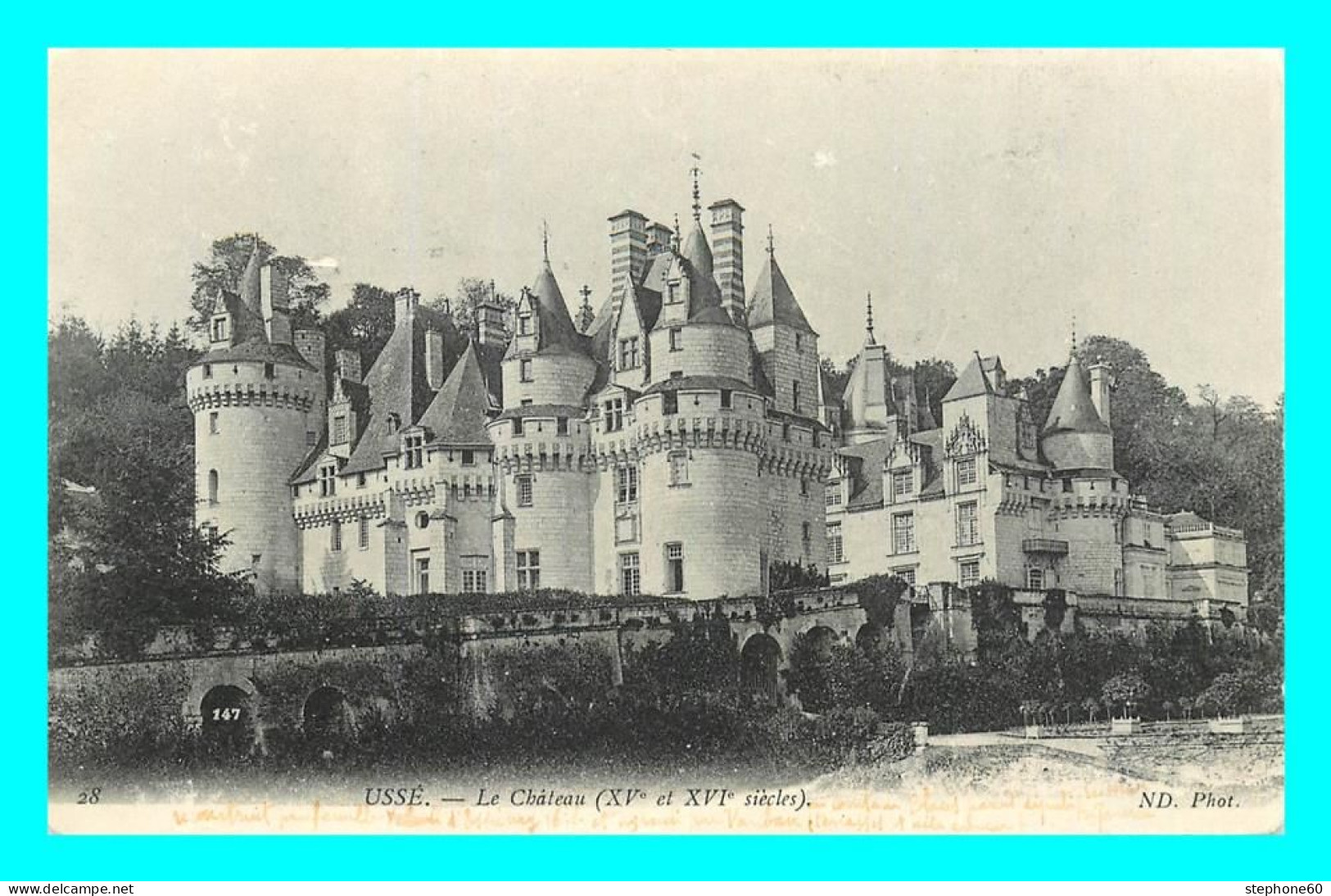 A876 / 321 37 - USSE Chateau Du HALLIER Nibelle Saint Sauveur - Autres & Non Classés