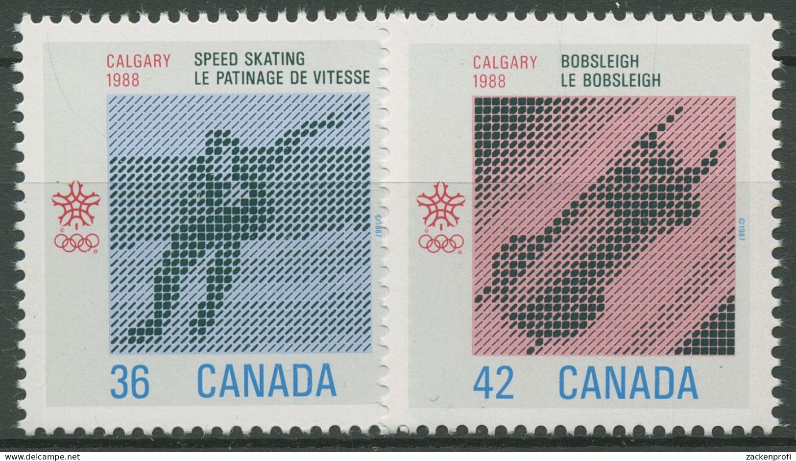 Kanada 1987 Olympia Winterspiele'88 Calgary 1031/32 Postfrisch - Ungebraucht