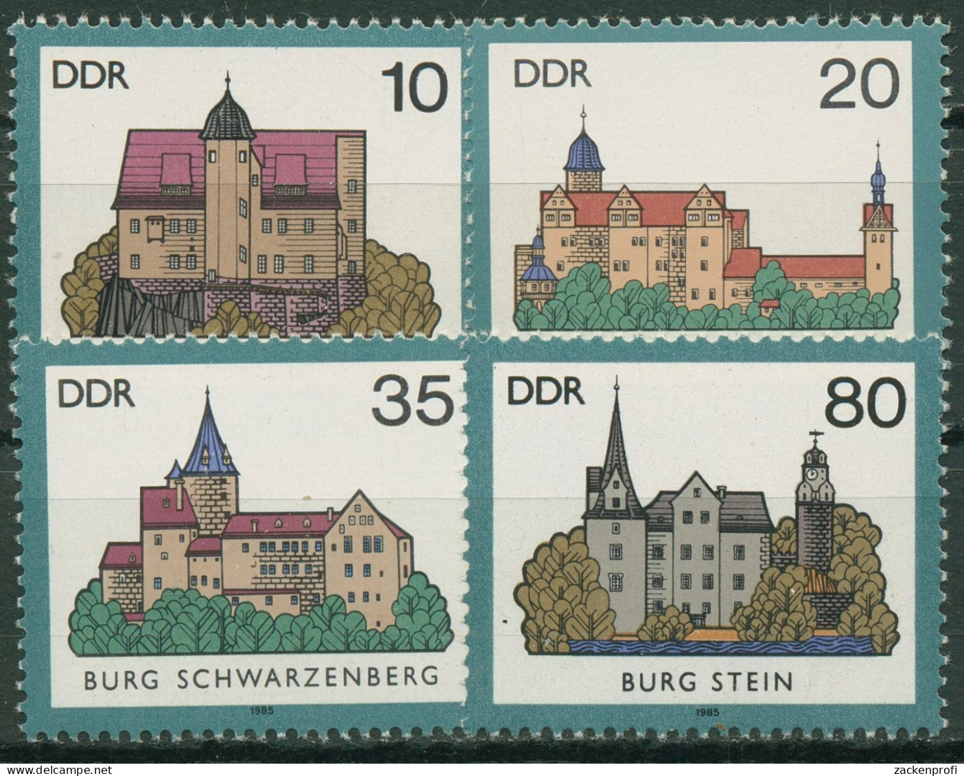 DDR 1985 Burgen 2976/79 Postfrisch - Ongebruikt