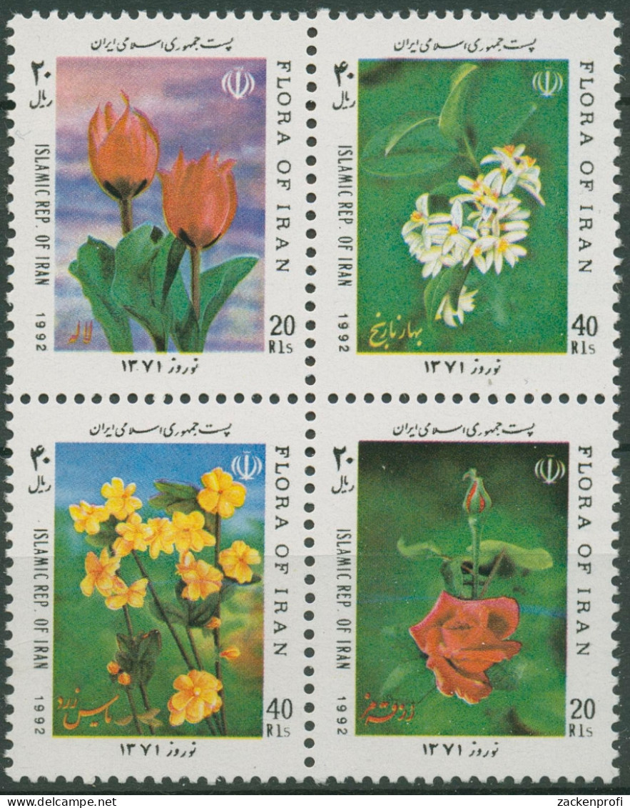 Iran 1992 Neujahrsfest Nowruz Pflanzen Blumen 2480/83 ZD Postfrisch - Iran