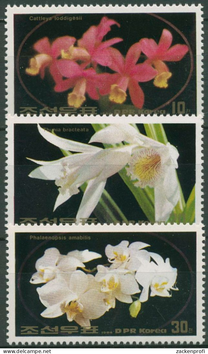 Korea (Nord) 1984 Pflanzen Blumen 2482/84 Postfrisch - Korea, North