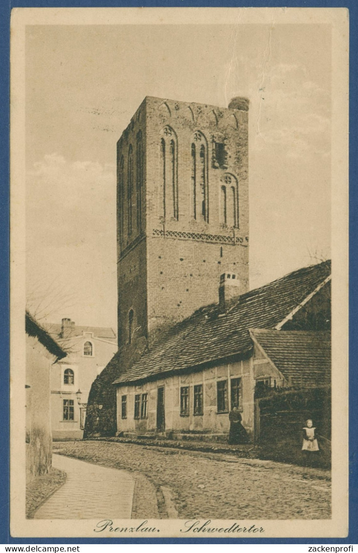 Prenzlau Schwedtertor, Gelaufen 1924 Marke Fehlt (AK3535) - Prenzlau