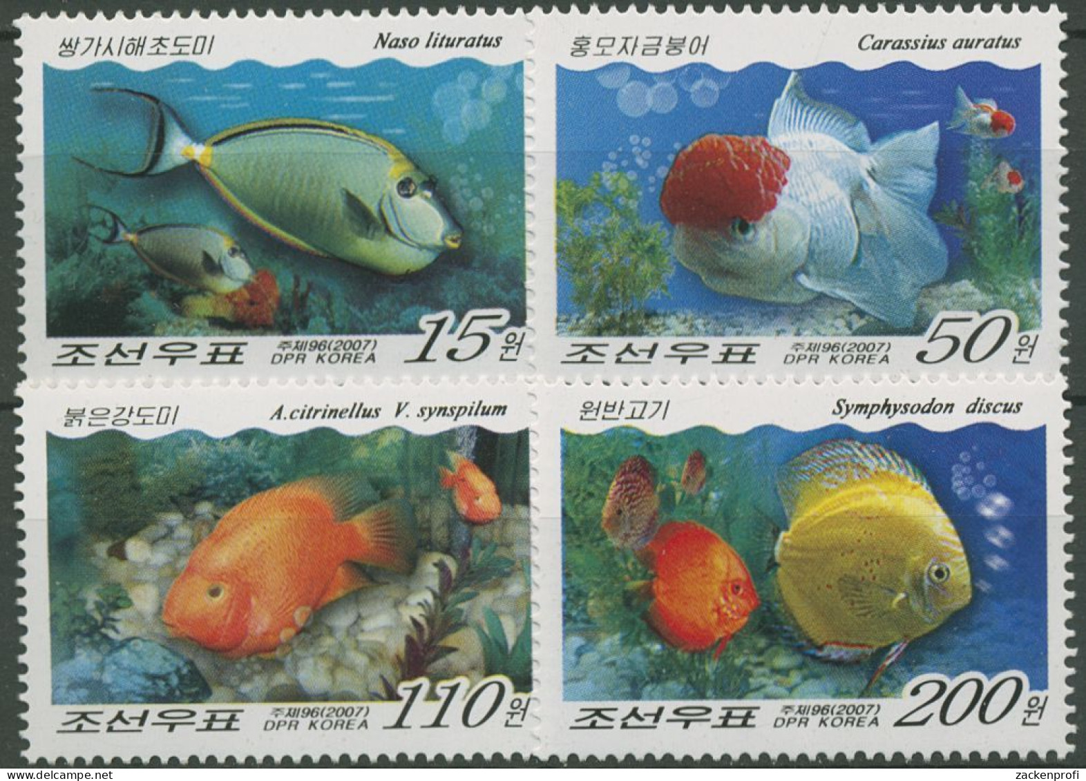 Korea (Nord) 2007 Tiere Fische 5227/30 Postfrisch - Corée Du Nord
