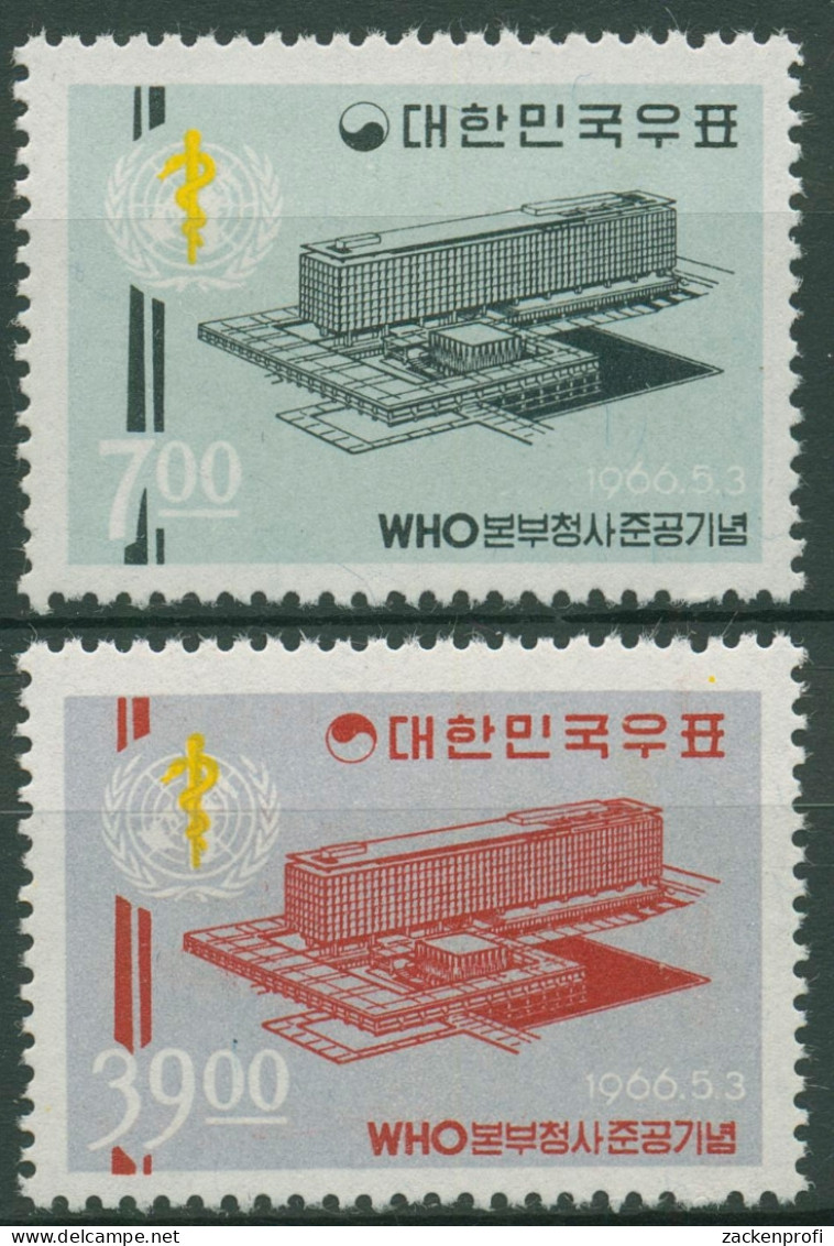 Korea (Süd) 1966 Weltgesundheitsorganisation WHO Amtssitz Genf 526/27 Postfrisch - Corea Del Sur