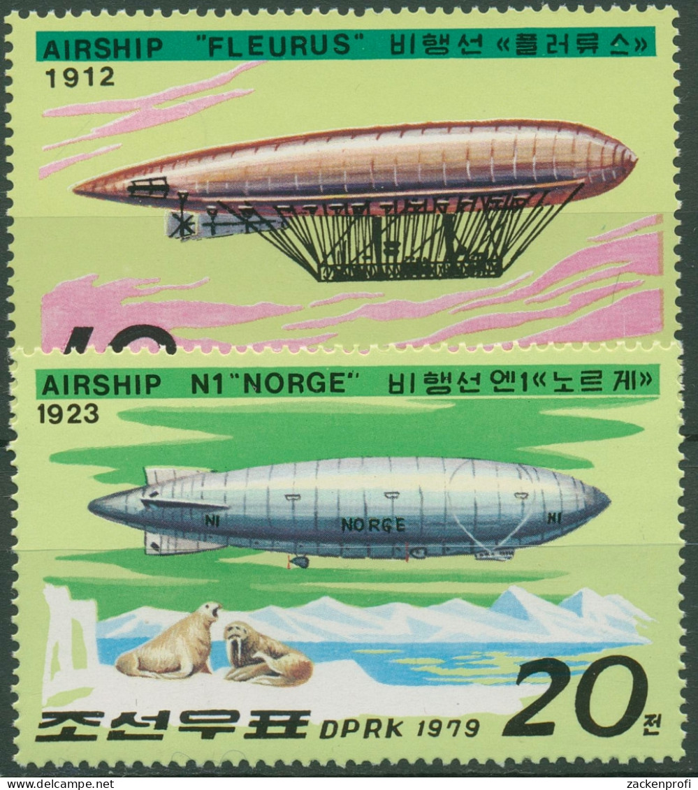 Korea (Nord) 1979 Luftschiffe 1816/17 Postfrisch - Corea Del Norte