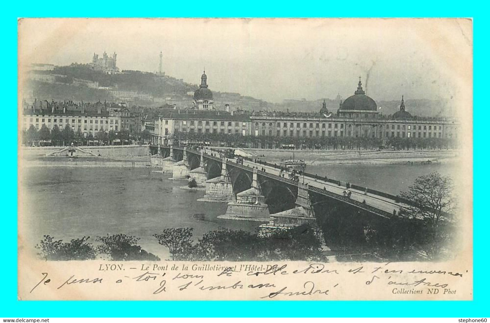 A874 / 189 69 - LYON Pont De La Guillotiere Et Hotel Dieu - Autres & Non Classés
