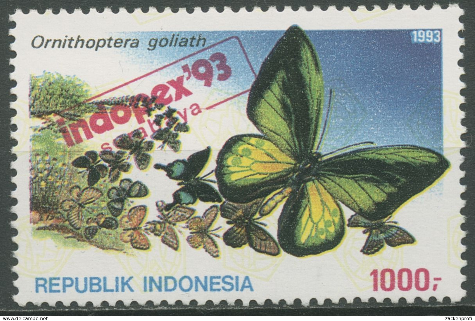 Indonesien 1993 Tiere Insekten Insektarium Jakarta Schmetterling 1458 Postfrisch - Indonésie