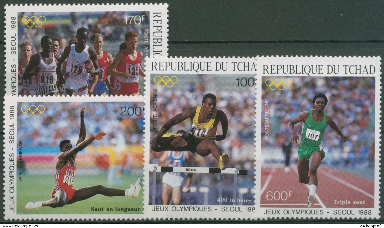 Tschad 1988 Olympische Sommerspiele Seoul 1166/69 A Postfrisch - Tchad (1960-...)