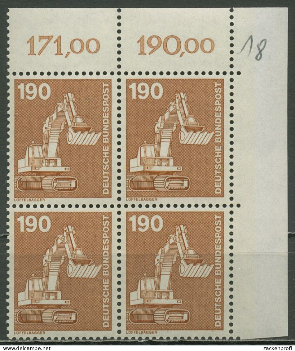 Bund Bogenmarken 1982 Industrie & Technik 1136 4er-Block Ecke 2 Postfrisch - Unused Stamps