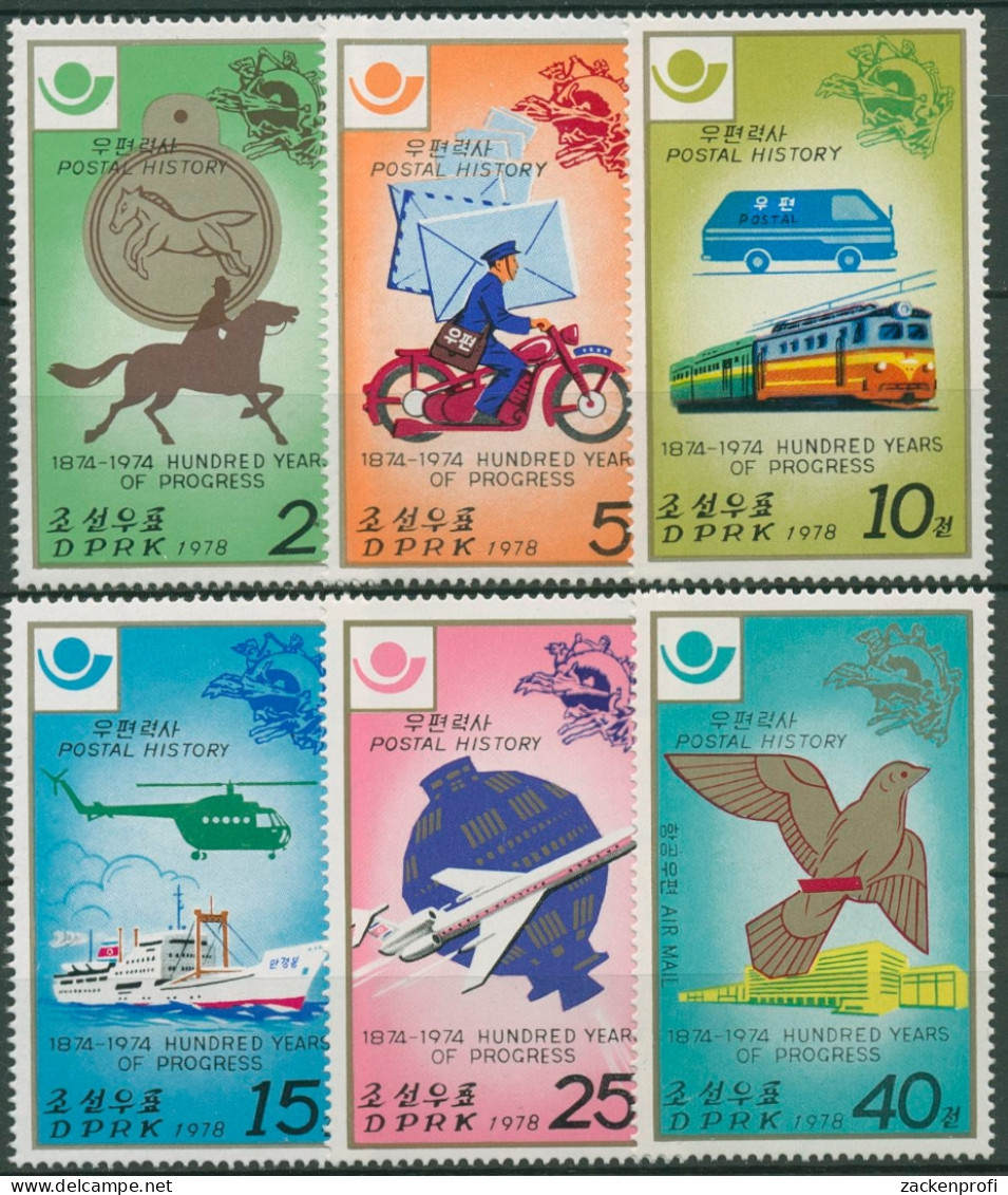 Korea (Nord) 1978 Weltpostverein UPU Postzustellung 1693/98 A Postfrisch - Korea, North