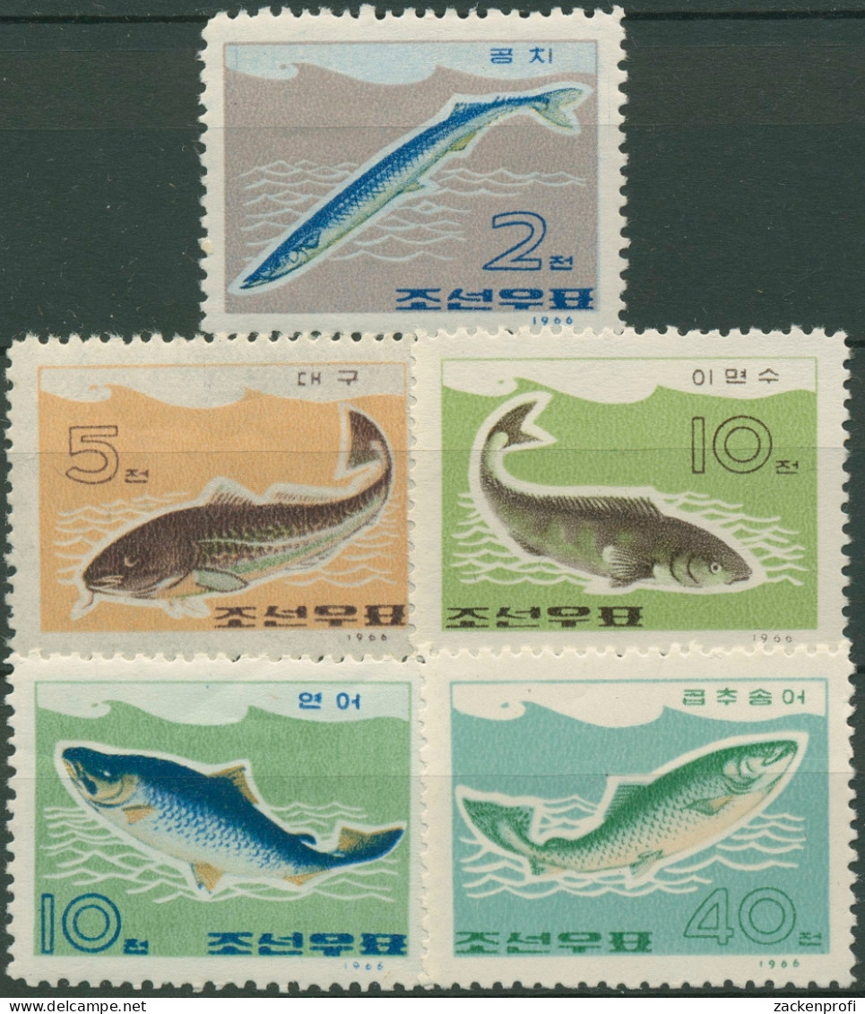 Korea (Nord) 1966 Tiere Fische 695/99 A Postfrisch - Corea Del Norte
