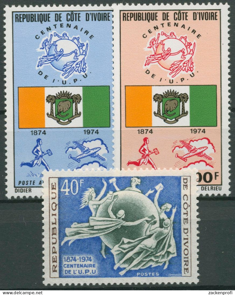 Elfenbeinküste 1974 Weltpostverein UPU 458/60 Postfrisch - Ivory Coast (1960-...)