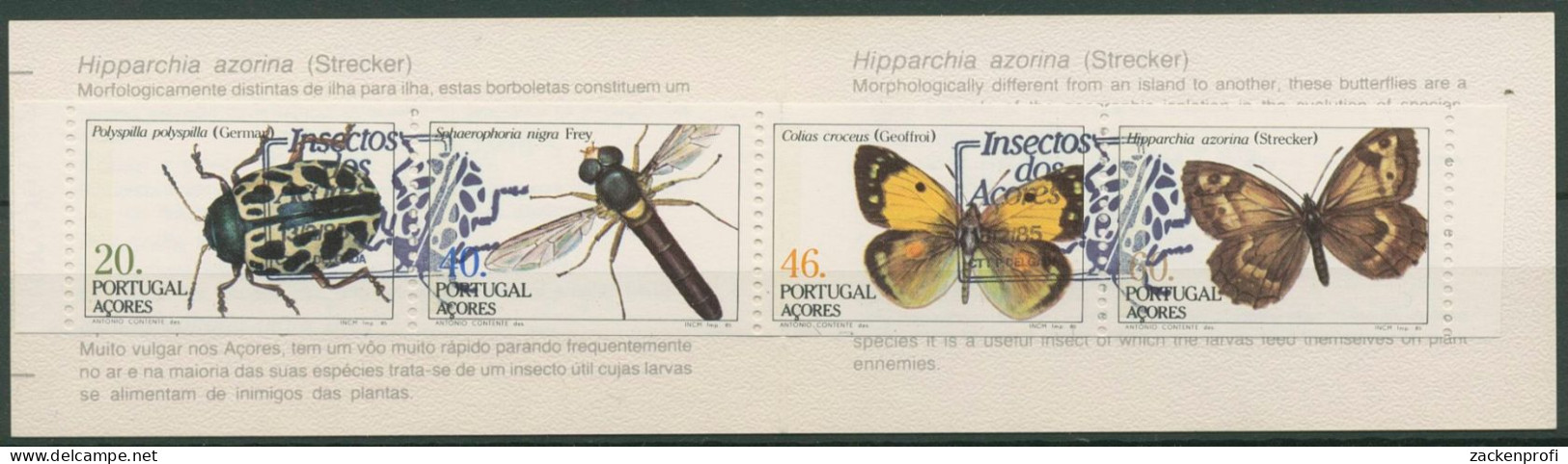 Portugal - Azoren 1985 Insekten Markenheftchen MH 5 Gestempelt (C98456) - Açores