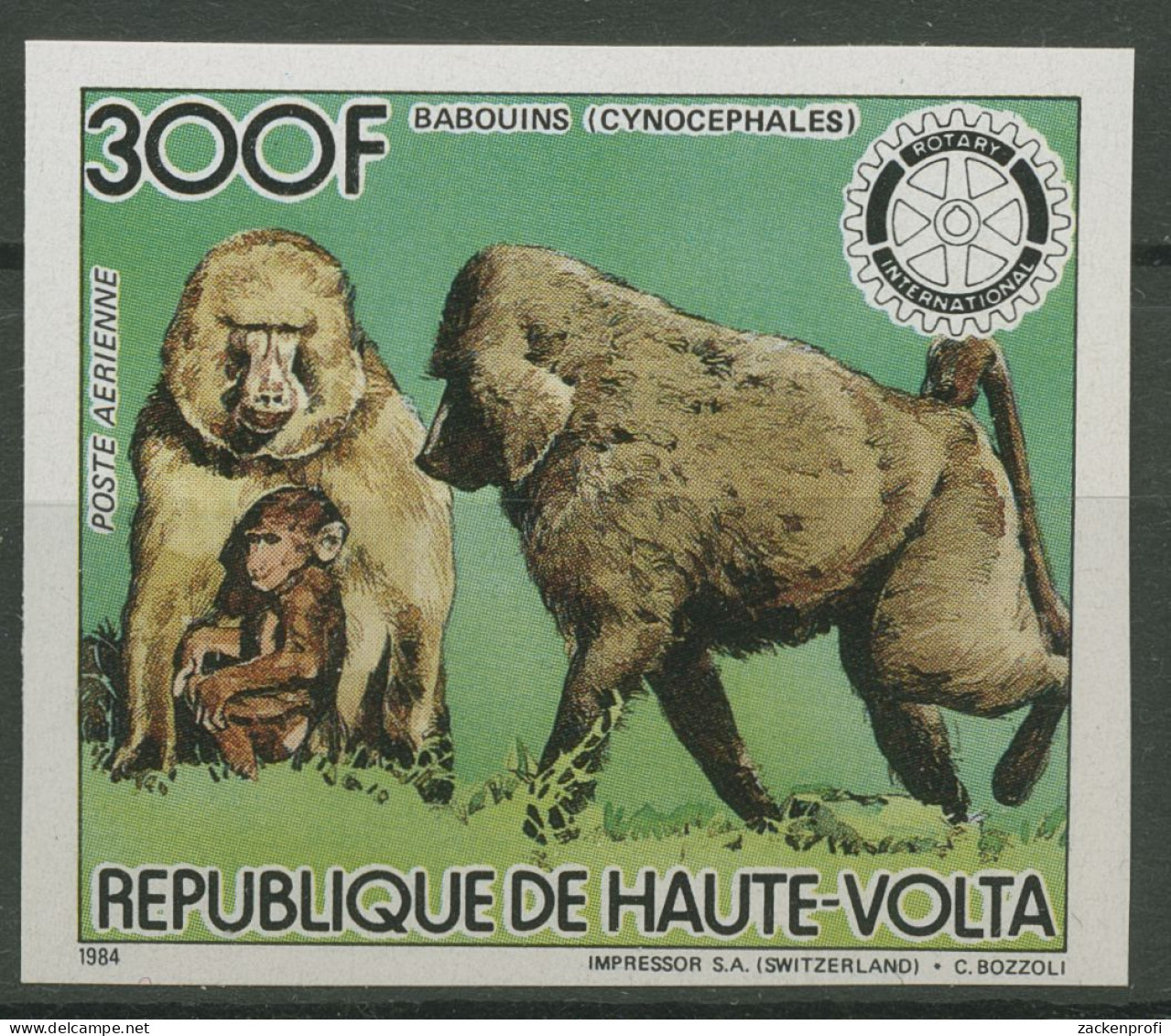 Obervolta 1984 Rotary Club Tiere Pavian 961 B Postfrisch - Haute-Volta (1958-1984)