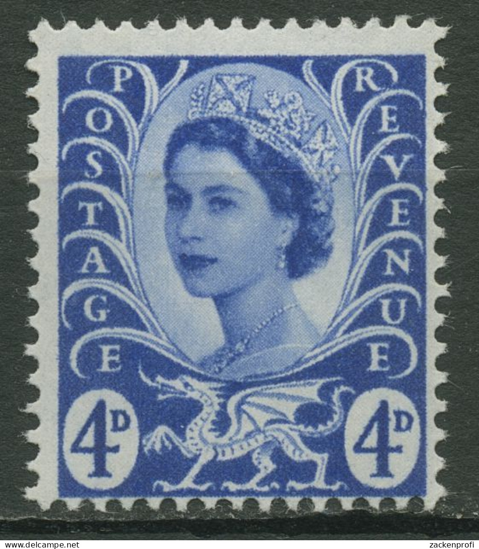 Großbritannien-Wales 1966 Königin Elisabeth II. 4 Postfrisch - Galles