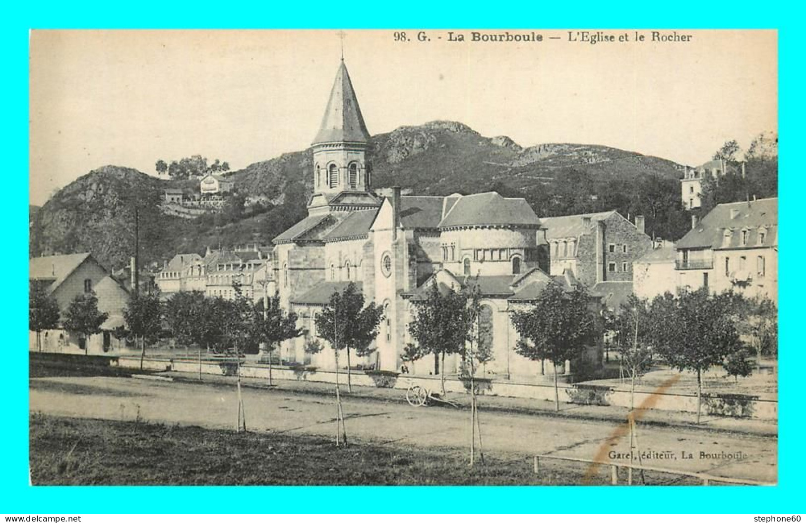 A877 / 159 63 - LA BOURBOULE Eglise Et Le Rocher - La Bourboule