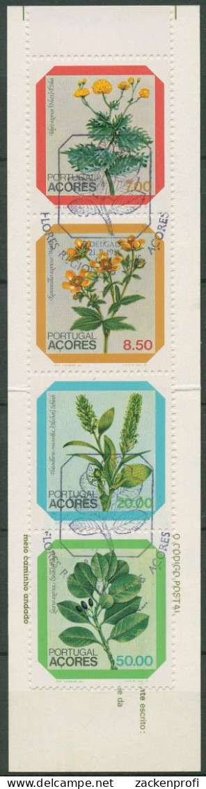 Portugal - Azoren 1981 Blumen Markenheftchen MH 1 Gestempelt (C98453) - Azores