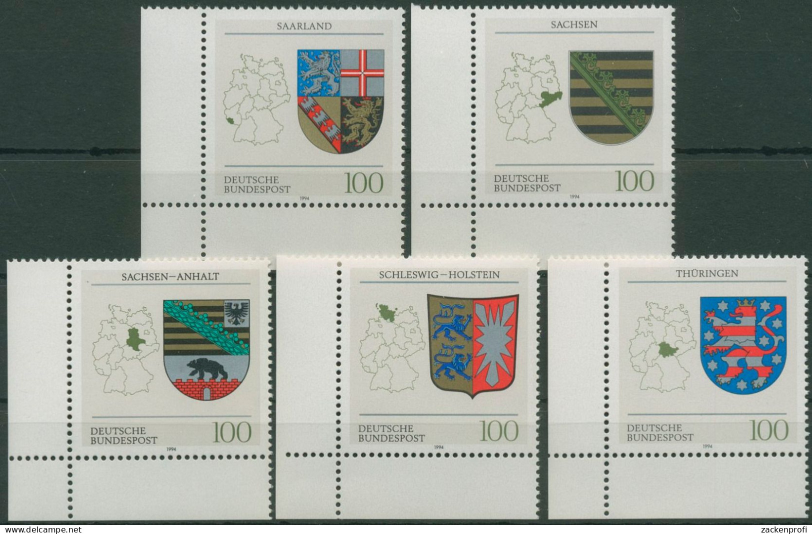Bund 1994 Wappen Der Bundesländer 1712/16 Ecke 3 Postfrisch (E2214) - Unused Stamps