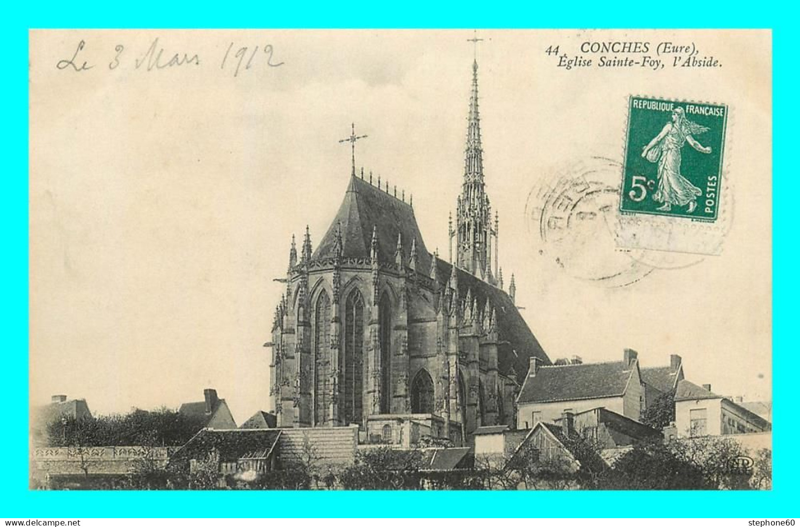 A874 / 459 27 - CONCHES Eglise Sainte Foy Abside - Conches-en-Ouche