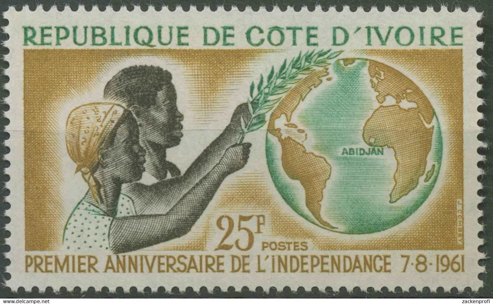 Elfenbeinküste 1961 Unabhängigkeit 222 Postfrisch - Côte D'Ivoire (1960-...)