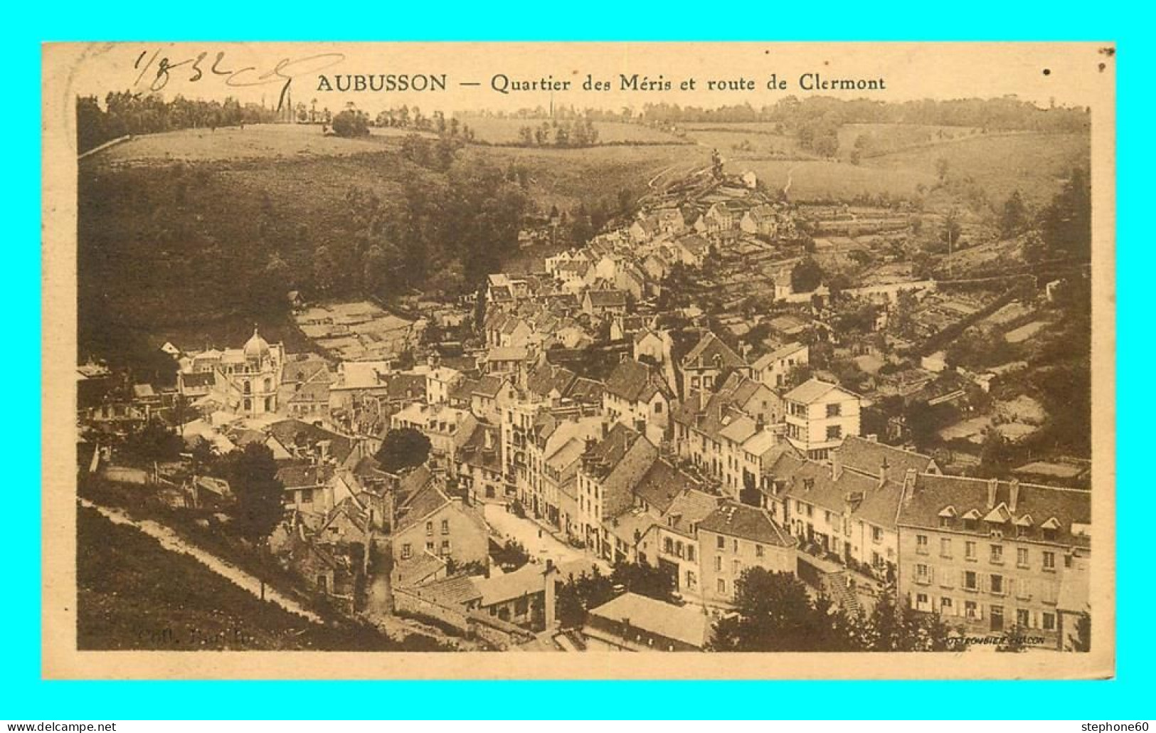 A874 / 437 23 - AUBUSSON Quartier Des Méris Et Route De Clermont - Aubusson
