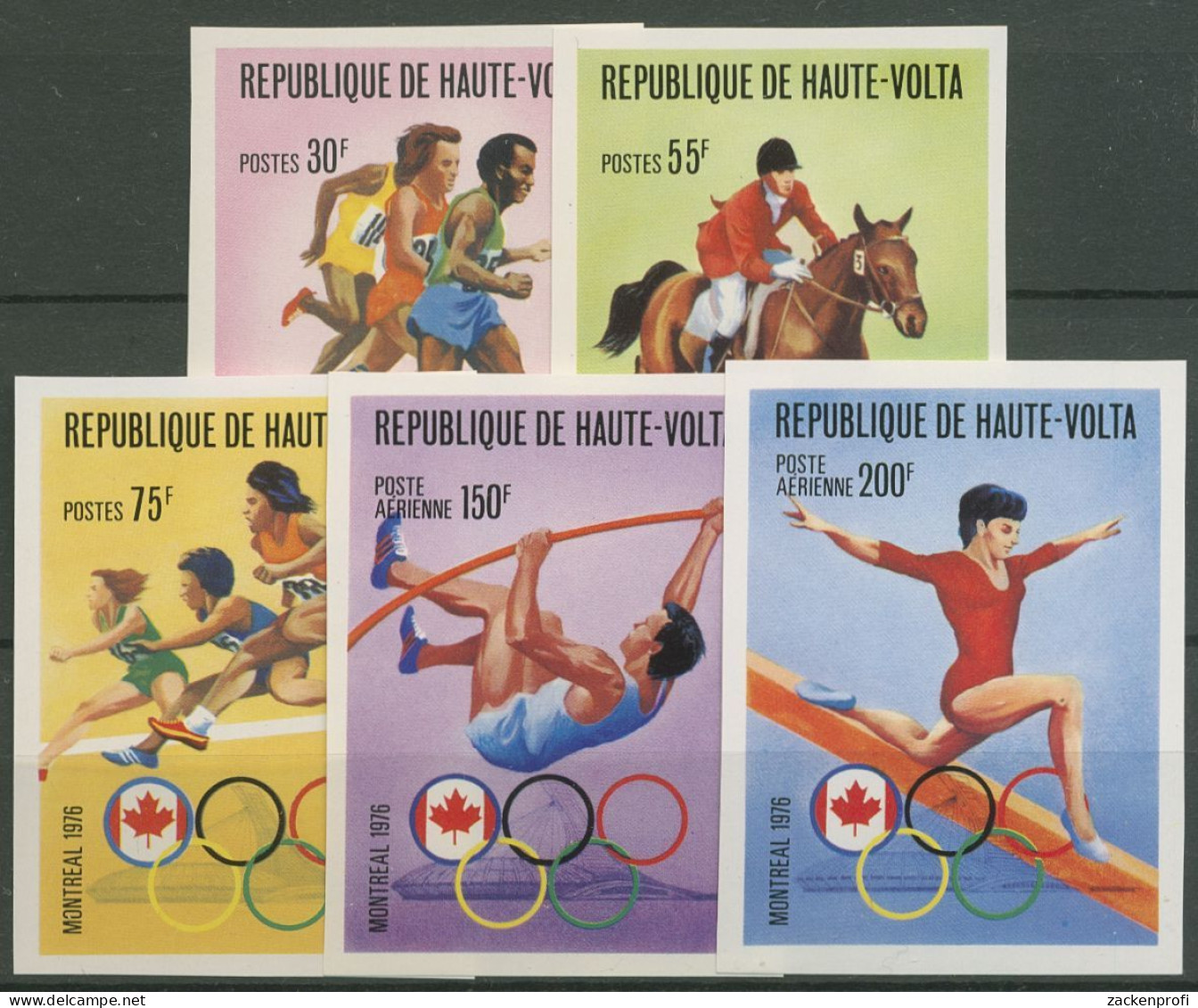 Obervolta 1976 Olympische Sommerspiele Montreal 617/21 B Postfrisch - Opper-Volta (1958-1984)