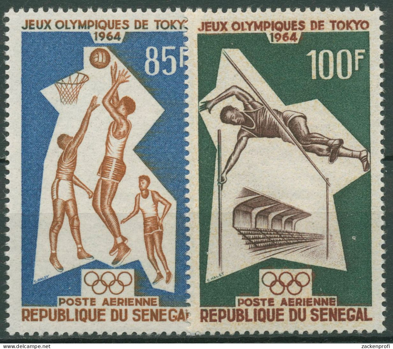 Senegal 1964 Olympische Sommerspiele In Tokio Basketball 288/89 Postfrisch - Senegal (1960-...)