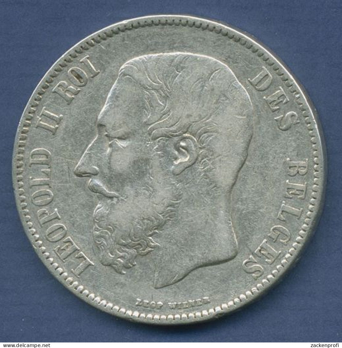 Belgien 5 Francs 1871, Leopold II., KM 24 S-ss (m3153) - 5 Francs