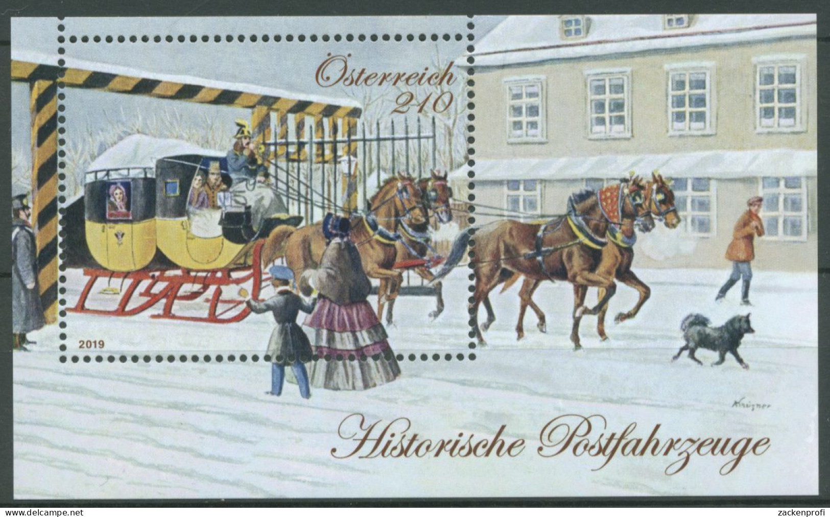 Österreich 2019 Postfahrzeuge Postkutsche Block 107 Postfrisch (C63226) - Blocchi & Fogli