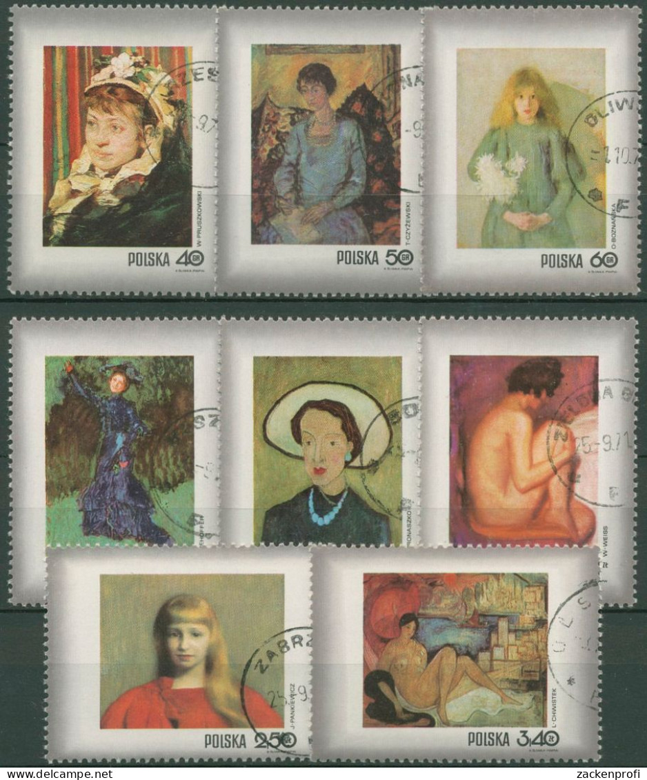 Polen 1971 Tag Der Briefmarke Frauen Gemälde 2110/17 Gestempelt - Used Stamps