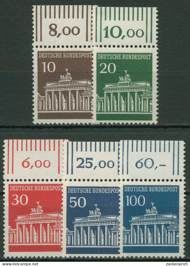 Bund 1966 Brandenburger Tor Bogenmarken Mit Oberrand 506/10 OR Postfrisch - Neufs