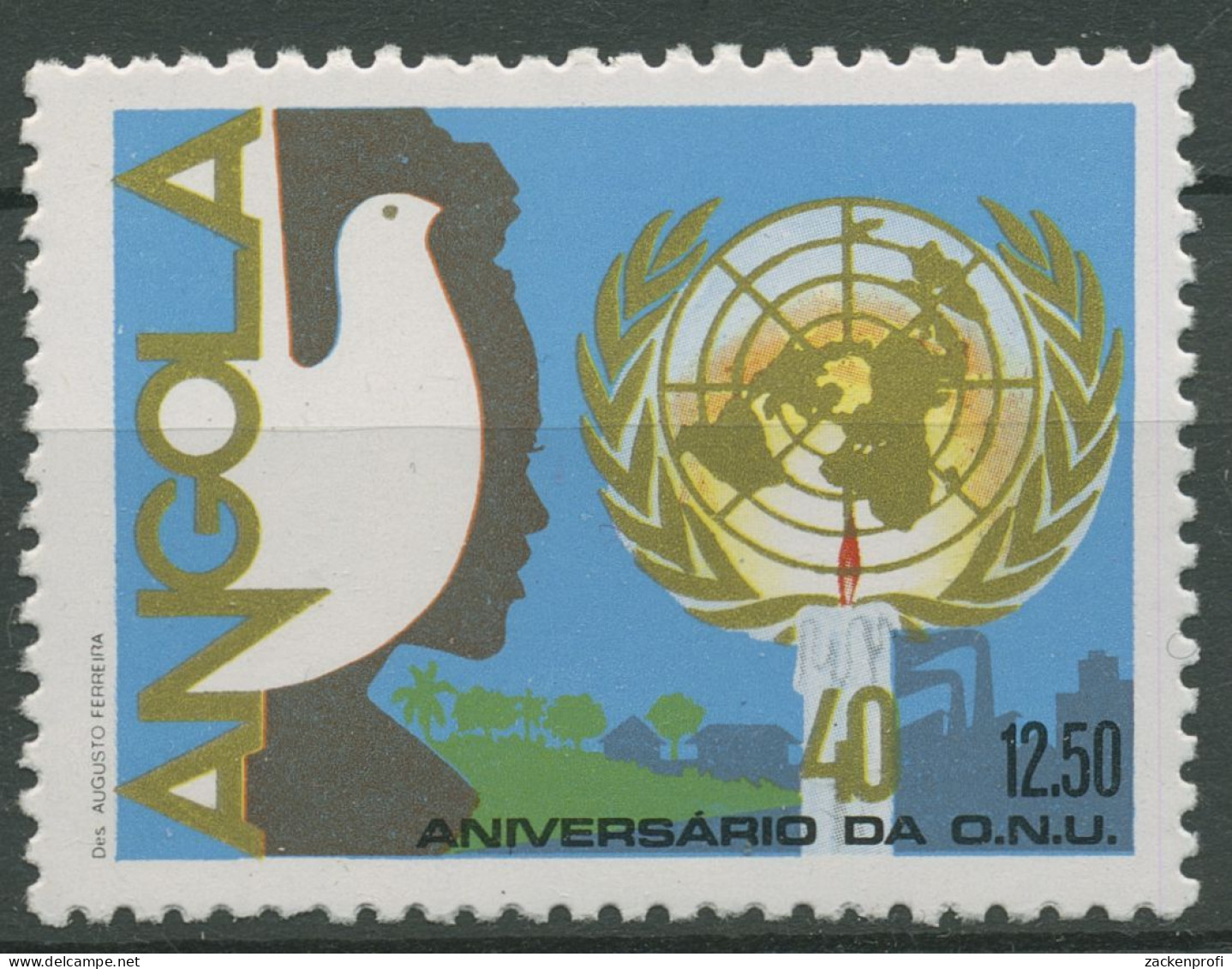 Angola 1985 40 Jahre Vereinte Nationen UNO Friedenstaube 729 Postfrisch - Angola