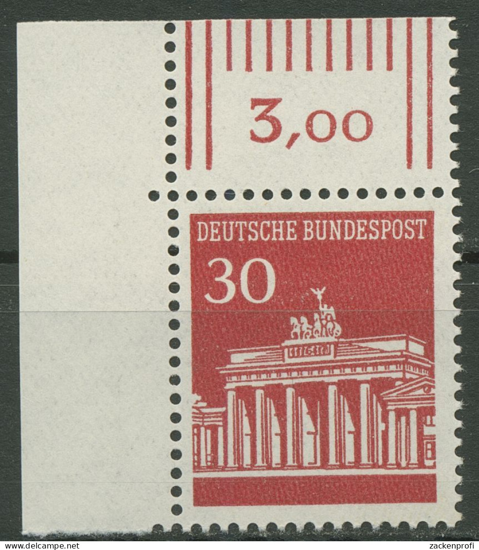Bund 1966 Brandenburger Tor Bogenmarken 508 Ecke 1 Postfrisch - Nuevos