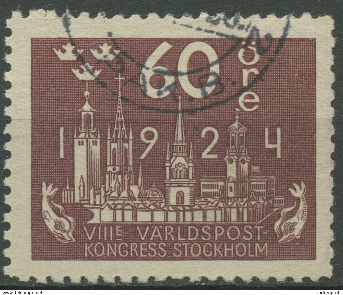 Schweden 1924 Weltpostkongress Stockholm Kirchtürme 154 Gestempelt - Usados