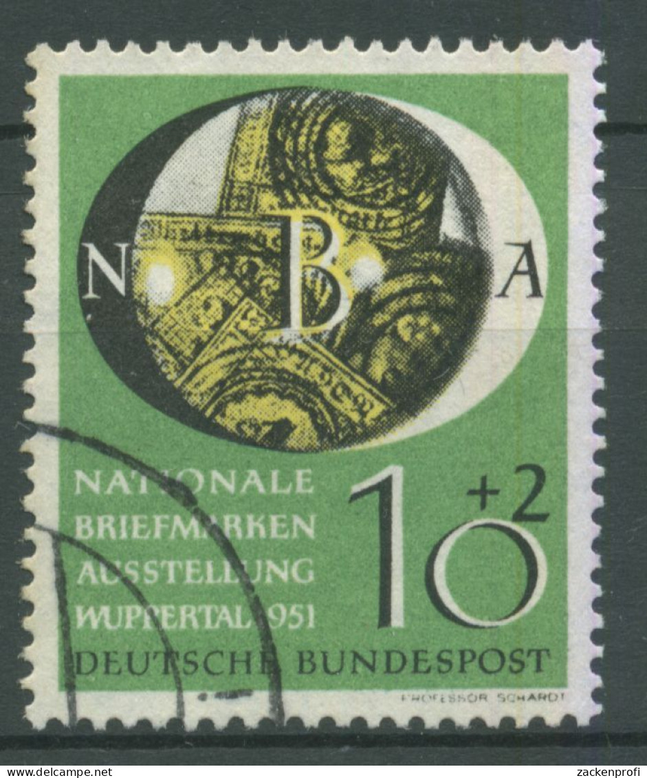 Bund 1951 Nationale Briefmarken-Ausstellung Wuppertal 141 Gestempelt - Gebraucht