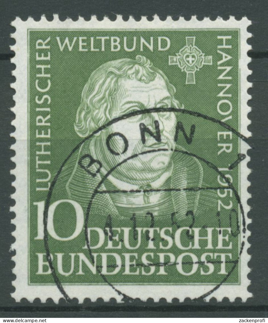 Bund 1952 Martin Luther 149 TOP-Stempel - Gebruikt