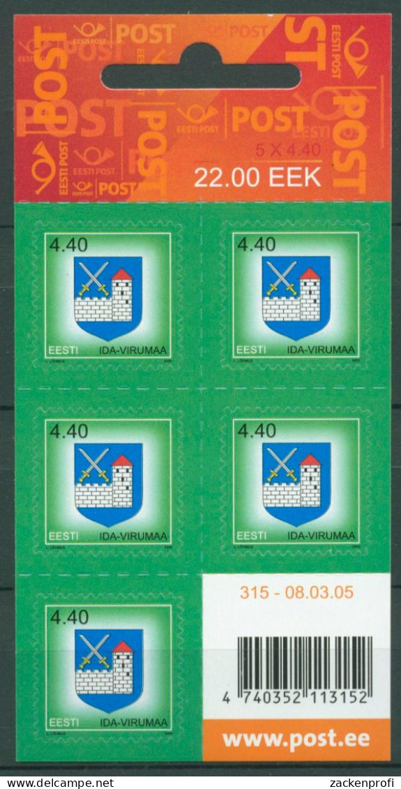 Estland 2005 Wappen Der Bezirke Folienblatt 507 FB Postfrisch (C63236) - Estonie